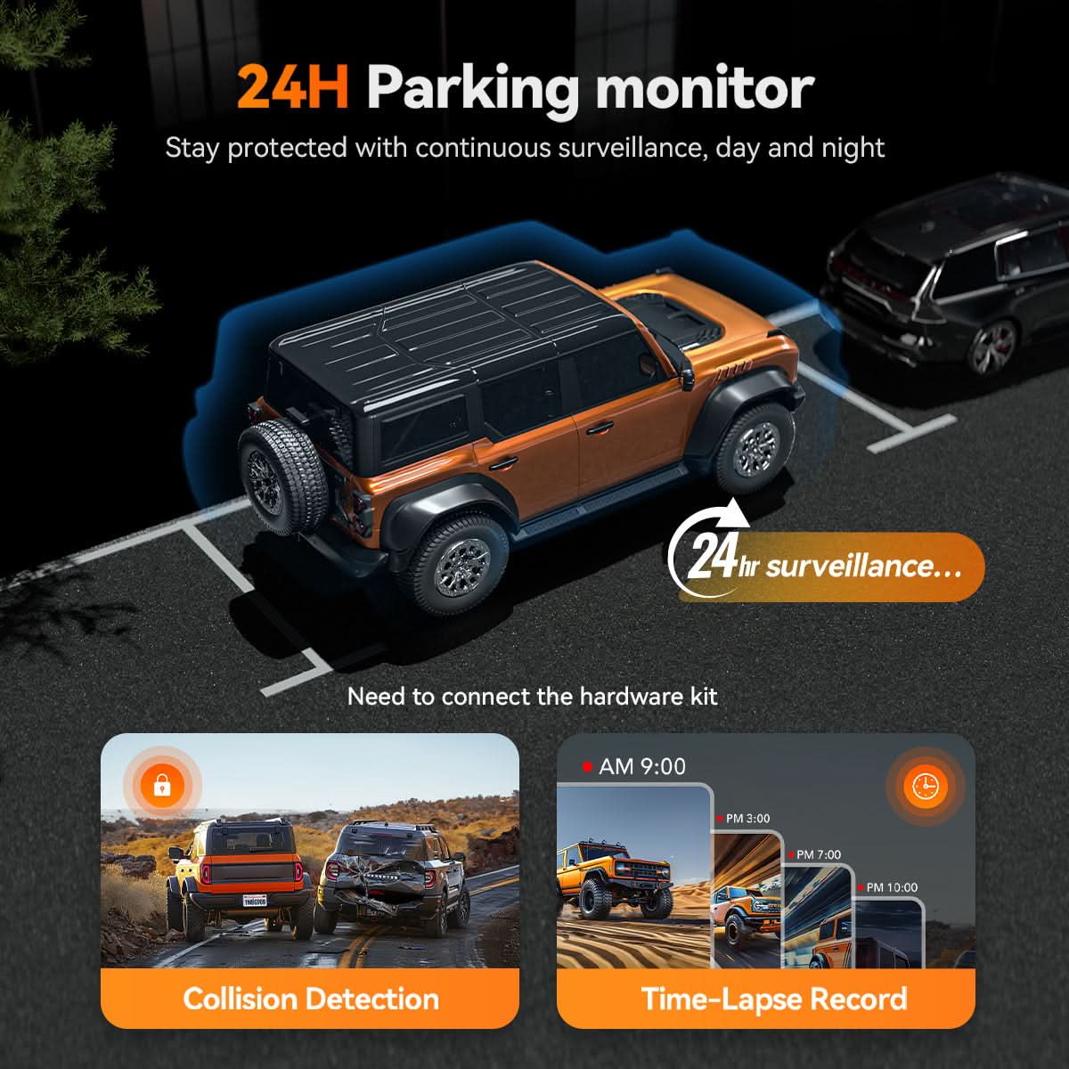 G900 TriPro 4K+2.5K+1080P 3 Channel Cabin Monitor Mirror Dash Cam RHD - Image 6