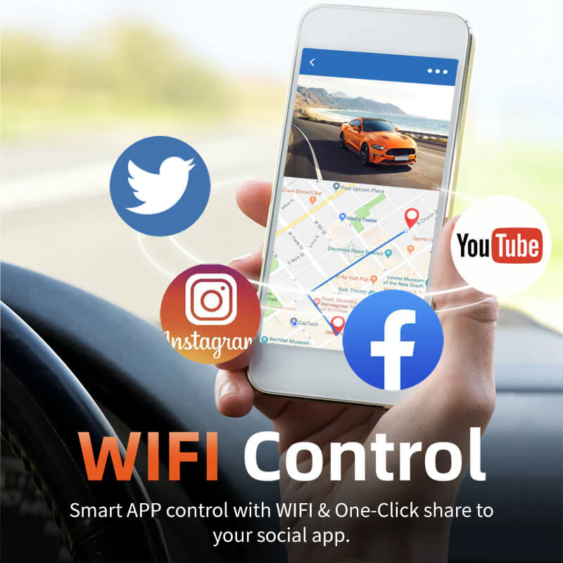 i07 | 3 Channel 2.5K+1080P+1080P Dashboard Recorder Built-in GPS WiFi - Image 6