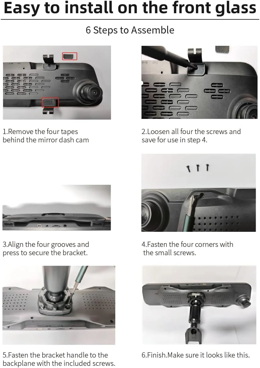 WOLFBOX OEM Bracket for G930/T10P Mirror Dash cam - Image 3